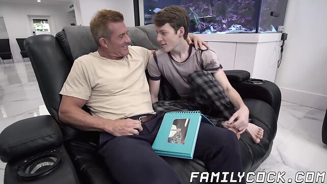 Older stepdad seduces young stepson and fills butt with cum gaysex bareback video